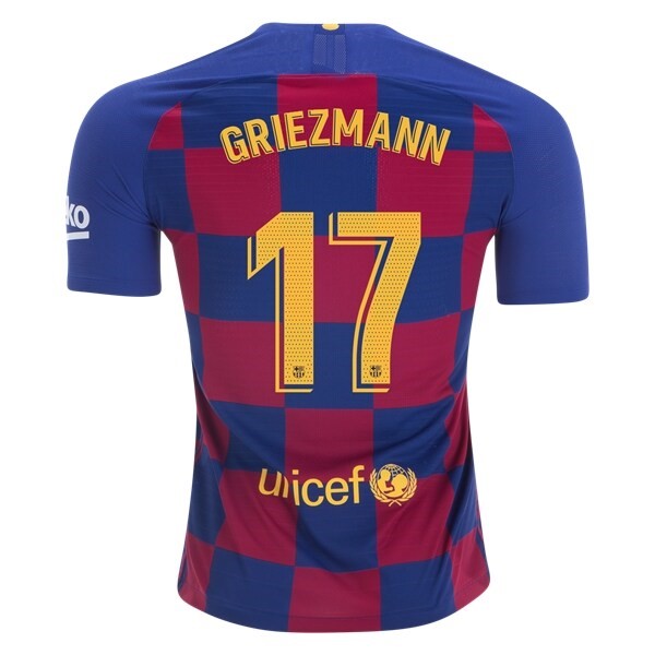 Maillot Football Barcelone NO.17 Griezmann Domicile 2019-20 Bleu Rouge